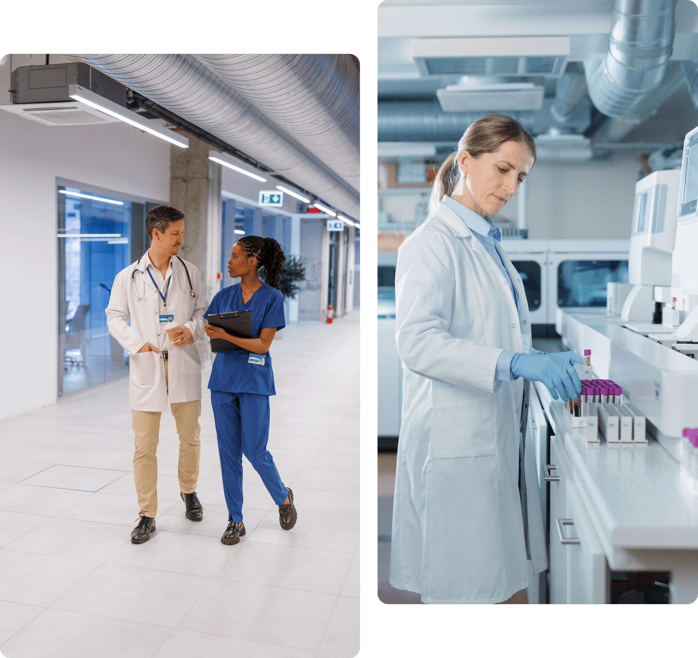 Medical professionals in healthcare setting